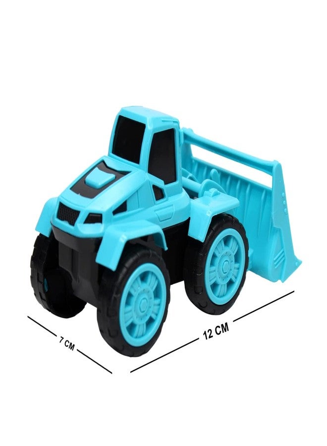 ستوريو مجموعة ألعاب البناء من ستوريو، 4 قطع، تتضمن حفارة، جرافة، مدحلة طرق، رافعة شوكية، سيارات ألعاب تعمل بالاحتكاك، مناسبة للأطفال الصغار، من عمر سنة إلى 6 سنوات، بنين وبنات، شاحنات ومركبات. - Image 4